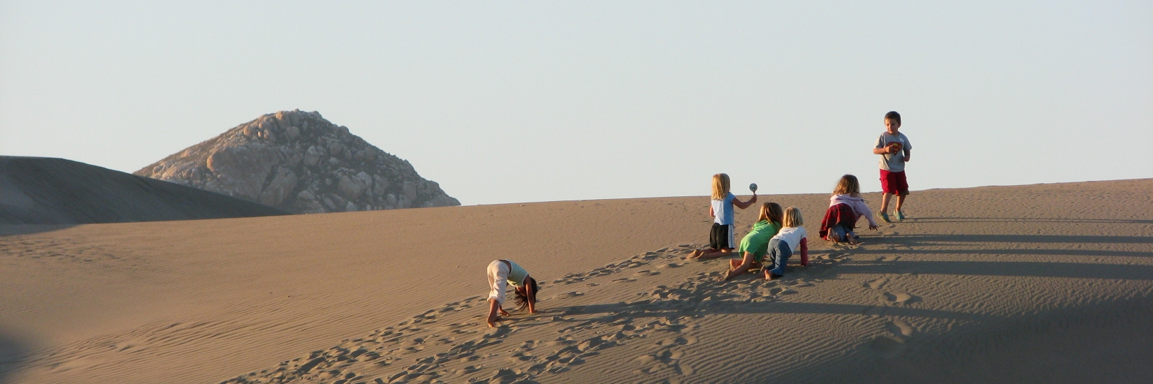 Kids Playing on Dunes